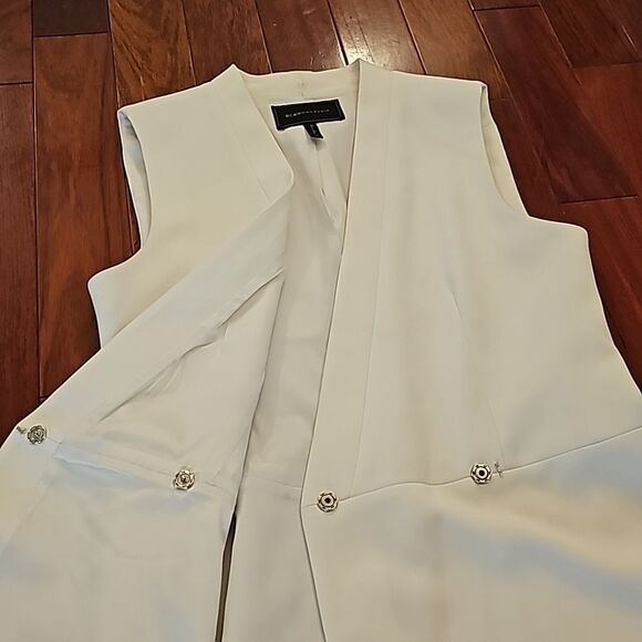 Women's Sleeveless White Mini Tunic Suit Dress Work Classy BCBGMAXAZRIA - Picture 2 of 8